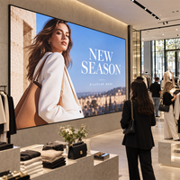 Écran publicitaire LED intérieur P1.53 3840Hz, panneau d'affichage LED ultra-fin à service frontal pour magasin de détail