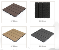 Nouvelles dalles de terrasse en WPC modernes à emboîtement, surface imitation bois, imperméables, ignifuges, antidérapantes pour jardin, patio, balcon