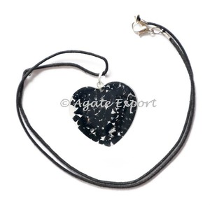 จี้หัวใจออร์กอนไนต์ Scholosite พร้อมจุดคริสตัล - Product Image 4