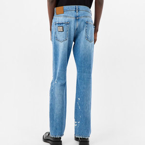 LEDBURY INTERNATIONAL Jeans de Mezclilla de Algodón de Alta Calidad para Hombre, Casuales, Transpirables, Ecológicos, Resistentes, Nuevos, con Efecto Desgastado - Product Image 2