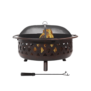 Heavy Duty Steel <b>Firepit</b> Outdoor Modern Wood Burning Fire Pit <b>Table</b> Garden Decor Patio Furniture Metal BBQ Grill Burner FP002 - Product Image 6