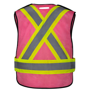 Gilet de sécurité réfléchissant en coton imperméable avec logo personnalisé imprimé, panneaux en maille et plusieurs poches pour la construction - Product Image 2