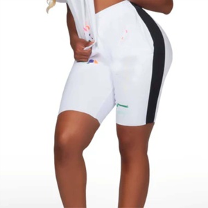 Conjunto de Dos Piezas para Mujer, Talla Grande, Top de Manga Corta y Pantalones Rectos, Ligero, Informal, para Verano - Product Image 4