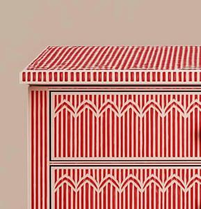 Cajón con Incrustaciones de Hueso de ILAHI, Diseño Moderno con Detalles de Ágata, Mueble Portátil para el Hogar - Product Image 2