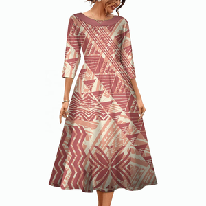 Vestidos de Mujer con Diseño Tradicional Polinesio, Estampados Bajo Demanda, Vestidos Tribales Personalizados para Niñas, Venta al Por Mayor - Product Image 5