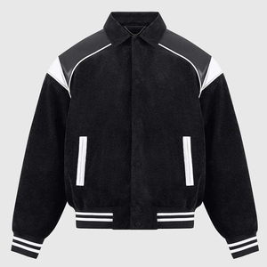 Veste de baseball personnalisée avec logo brodé, veste de sport ample et décontractée pour hommes - Product Image 5