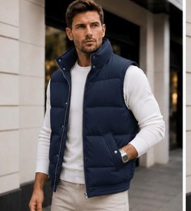 Gilet matelassé unisexe résistant à l'eau, léger, chaud, sans manches, pour l'hiver, vêtement d'extérieur - Product Image 4