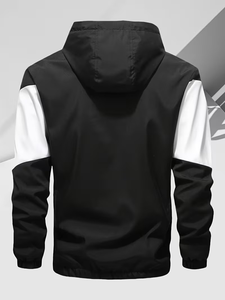Men's Solid Color Blocking Printed Breathable 340g Hoodie Jogger <b>Set</b> Casual Winter Wear Knitted Polyester Cotton Sweatshirt - Product Image 6