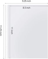 Protège-Feuilles en Plastique Transparent Renforcé pour Classeur à 3 Anneaux, 11 Trous, Compatible avec le Papier Standard 8,5 x 11 Pouces