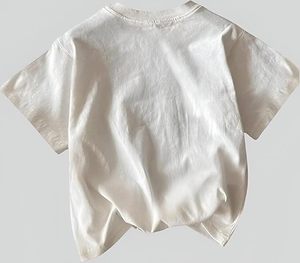 Camiseta de Cuello Redondo Estampada de Manga Corta y Corte Holgado de Mezcla de Algodón para Mujer |   Ropa de Verano Estética - Product Image 2