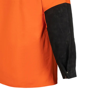 Veste de soudage ignifuge orange et noire à manches longues, résistante à la chaleur 300°C 500°C, vêtement de sécurité niveau B, coupe régulière, avec pack respirateur - Product Image 5