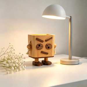 Figura Decorativa de Robot de Madera Hecha a Mano, Artículo Artesanal para el Hogar, Oficina y Tiendas, Regalo Artesanal - Product Image 2