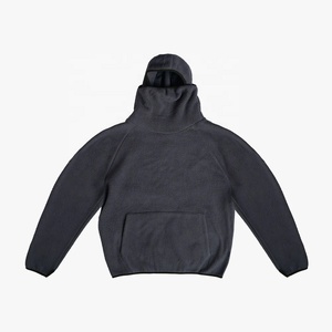 Sudadera con Capucha Unisex Vintage 100% Algodón, Hombros Caídos, Cremallera Completa, Estampado Personalizado, Estilo Ninja Balaclava, Streetwear, Bolsillo Bordado, Talla 6XL - Product Image 2