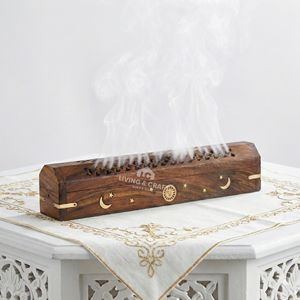 Quemador de incienso de madera de lujo para varillas de Bakhoor Oudh |   100% Natural y Ecológico |   Caja de Regalo Decorativa para Ramadán |   Logotipo Personalizado Grabado - Product Image 2