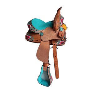 ROYAL INTERNATIONAL - Almohadilla de Cuero de Alta Calidad para Silla de Montar de Caballo, Estilo Barrel, al Mejor Precio - Product Image 1