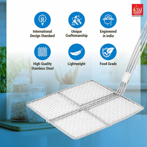 Commercial Kitchen Tools Stainless Steel Deep French Fries <b>Strainer</b> for Deep Fryer Frying Scoop with Long Handle - Product Image 3