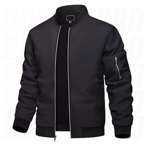 เสื้อแจ็คเก็ตบอมเบอร์ผู้ชาย น้ำหนักเบา สวมใส่สบาย เหมาะสำหรับฤดูใบไม้ผลิและฤดูใบไม้ร่วง ป้องกันลม มีซิปและกระเป๋า เหมาะสำหรับใส่ในชีวิตประจำวันและกิจกรรมกลางแจ้ง - Product Image 1