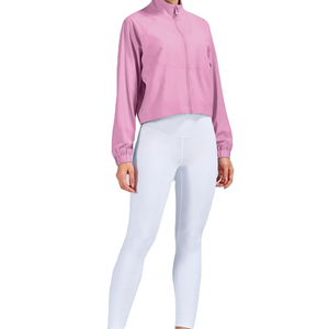 OEM Women <b>Yoga</b> Fitness <b>Jacket</b> Spandex Long Sleeve Full Zip Athletic Running Gym Sportswear Custom Front Activewear High Quality - Product Image 5