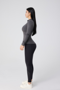 Women Zipper Stand Collar Sports Outdoor Running <b>Yoga</b> Long Sleeves <b>Jacket</b> Slim Fit <b>Yoga</b> <b>Jacket</b> - Product Image 3