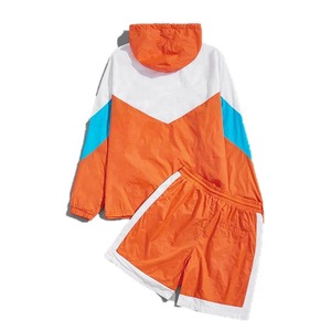 Custom Design Logo Summer Windbreaker Suit for Men <b>Short</b> Set Hoodie <b>Shorts</b> Nylon <b>Polyester</b> Windbreaker <b>Shorts</b> Sets - Product Image 4