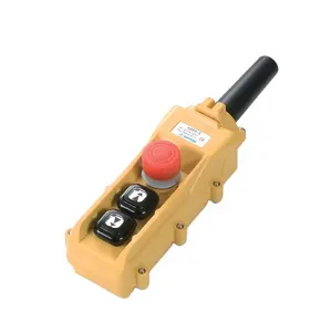 HS803 Pistol Grip Hoist Waterproof Push Button Pendant Switch with Emergency Stop