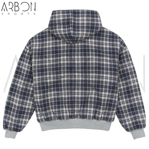 Sweat-shirts à capuche réversibles à double couche, imprimé à carreaux vintage, confortables et tendance, qualité supérieure, prix de gros - Product Image 2