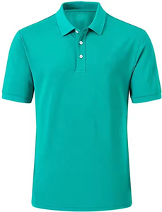 Polo de Punto a Rayas Blancas y Negras de Manga Corta para Hombre, Cierre de Botones, Corte Regular, Estilo Casual - Product Image 4