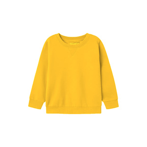 Sweat-shirt jaune en velours à col rond, imprimé, en coton épais, coupe-vent, écologique, à manches lanternes, pour femme, décontracté, basique, hiver - Product Image 1