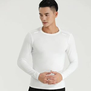 Camiseta Deportiva de Compresión de Manga Larga para Hombre, Secado Rápido, Color Sólido, Elástica, Spandex/Poliéster, Sin Costuras, para Gimnasio, Fitness, Running - Product Image 3