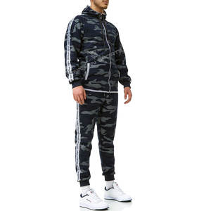 ชุดวอร์มเทรนนิ่งลายพรางพิมพ์คุณภาพสูงแบบซิปเต็มตัวสำหรับผู้ชาย ผ้าฟลีซสั่งทำพิเศษ แห้งเร็ว น้ำหนักเบา ระบายอากาศได้ดี เหมาะสำหรับฤดูหนาว - Product Image 2