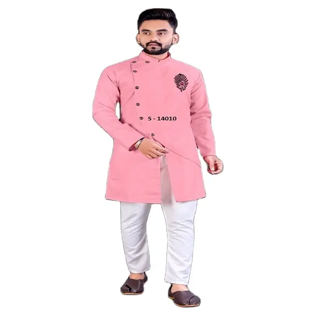 Indian Men Straight Free Size Kurta pajama New Traditional Indian Men's Kurta Fashionable Kurta Pajama From Indian Supplier