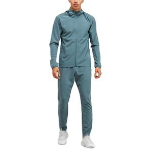 Ensemble de survêtement réversible deux pièces pour homme grande taille, couleur unie, en polyester, coupe-vent, imperméable et écologique, vente en gros - Product Image 1
