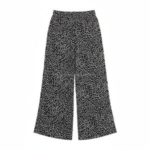 Pantalon Palazzo Femme Taille Mi-Haute à Motifs Floraux avec Cordon de Serrage – Personnalisation OEM et Vente en Gros - Product Image 3