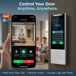 Interphone vidéo IP Hiwink avec reconnaissance faciale, contrôle par application Tuya Smart, déverrouillage par carte IC et mot de passe pour la sécurité domestique - Product Image 4