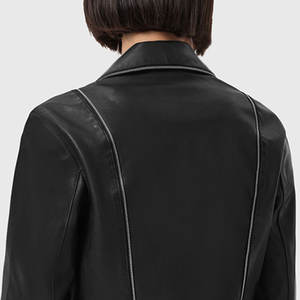 Chaquetas de Cuero Cortas para Mujer, Hechas con Material 100% Cuero Genuino, Chaquetas de Cuero Cortas de Moda para Mujer Más Vendidas - Product Image 5