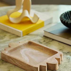Plateau de service en bois haut de gamme fait main, plateau de service à thé et café en bois massif très demandé - Product Image 3
