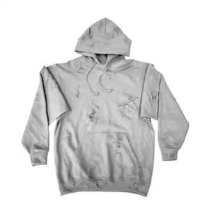 เสื้อฮู้ดดี้ผ้าฟลีซคอตตอนหนาน้ำหนัก 220 กรัม สไตล์สตรีทแวร์ แต่งโลโก้ด้านหน้าแบบดิสเทรส ทรงปกติ ซับในระบายอากาศได้ดี เป็นมิตรต่อสิ่งแวดล้อม สำหรับผู้ชาย - Product Image 5