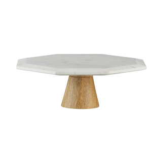 Marble <b>Cake</b> Stand Celebration Wood <b>Cake</b> <b>Server</b> Stand With Marble Top Anniversary Decoration <b>Cake</b> Marble and Wood Stand - Product Image 5