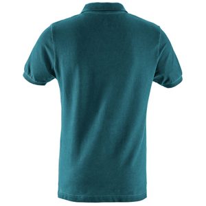 Polo de Manga Corta para Hombre, Color Verde Azulado, Tela Oxford de Algodón, Transpirable, Estilo Casual, Corte Regular, Color Sólido, Diseño con Botones - Product Image 5