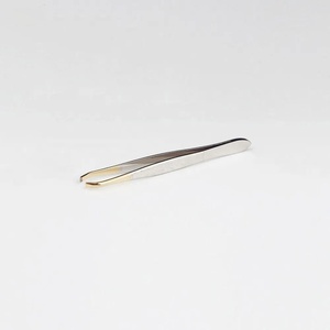 Curved Stainless Steel Anti-Static Slanted Tip Eyebrow Tweezers Modern Design Durable Precision <b>Hair</b> <b>Removal</b> <b>Tool</b> - Product Image 3