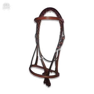Haute qualité nouveauté pvc cheval bride Headstall avec revêtement caoutchouc poignée rênes rembourrage doux en gros - Product Image 5