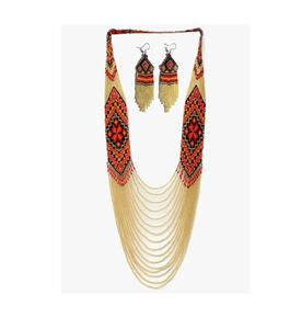 Ensemble collier et boucles d'oreilles vintage avec breloques classiques pour un attrait intemporel - Product Image 3