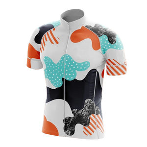 Ensemble de maillots de cyclisme pour hommes avec logo personnalisé, respirant, antibactérien, à séchage rapide, manches courtes, vêtements de sport - Product Image 3
