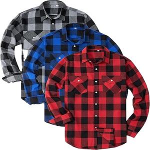 Chemise en flanelle de grande taille de qualité supérieure au design personnalisé dernière mode pour hommes 100% coton à manches longues décontracté OEM - Product Image 1