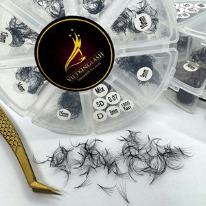 Extensions de cils en cheveux synthétiques, éventails faits à la main, mix de tailles 3D-20D, longueur 7mm-20mm, courbure CC/DD/L/M, naturelles et longues - Product Image 6