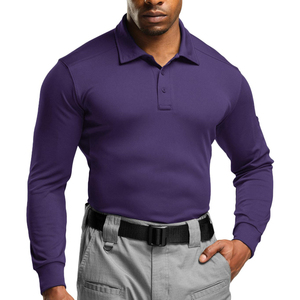 Mens <b>Long</b> <b>Sleeve</b> Polo Shirt Polyester Material Casual Breathable Quick Dry Athletic <b>Golf</b> <b>Top</b> Comfortable Fit For Daily Wear - Product Image 3