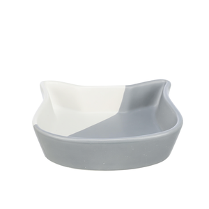 Comedero y Bebedero de Cerámica para Mascotas 0.2 L/ 13 cm Gris/Blanco - Product Image 2