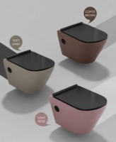 WC suspendu mural en céramique au design moderne avec chasse d'eau Tornado