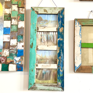 Marco de Fotos Artesanal de Madera de Barco Reciclada, Color Natural, para Decoración de Pared y Hogar, Sala de Estar o Dormitorio, Venta al por Mayor - Product Image 4