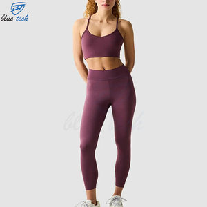 Women Workout Clothes Set Orange Seamless Activewear Yoga Suit Sports <b>Bra</b> and Fitness Leggings OEM ODM Wholesale Supplier - Product Image 6